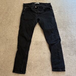 Zara Charcoal Gray Denim Pants